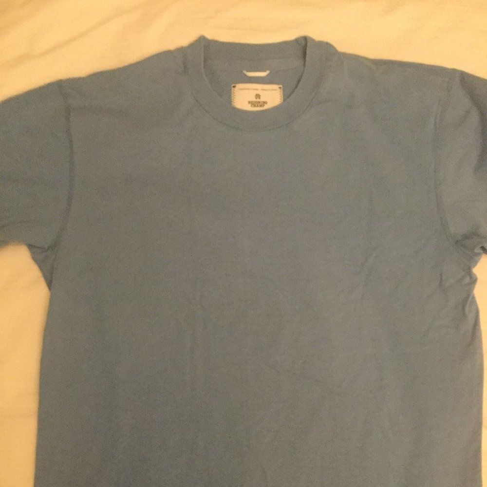 Midweight Lightblue Reigning Champ T-shirt Large Regular Fit